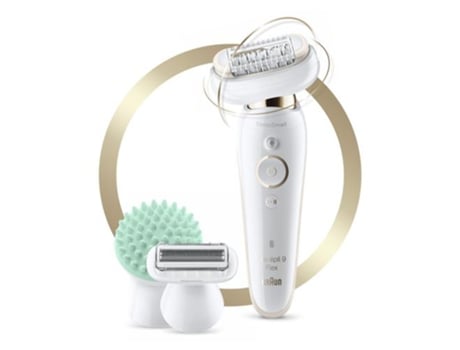 Braun Silk-Épil 9 81688638 Depiladora 40 Pinzas Oro Blanco