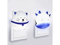 Lámpara Nocturna Led Con Sensor Crepuscular, 2 Unidades, Ideal Para La Habitación De Los Niños Y Como Elemento Decorativo.