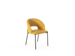 Juego de 4 Sillas HOMEMANIA Greta (Amarillo y Gris - 52 x 55,5 x 78,5 cm)
