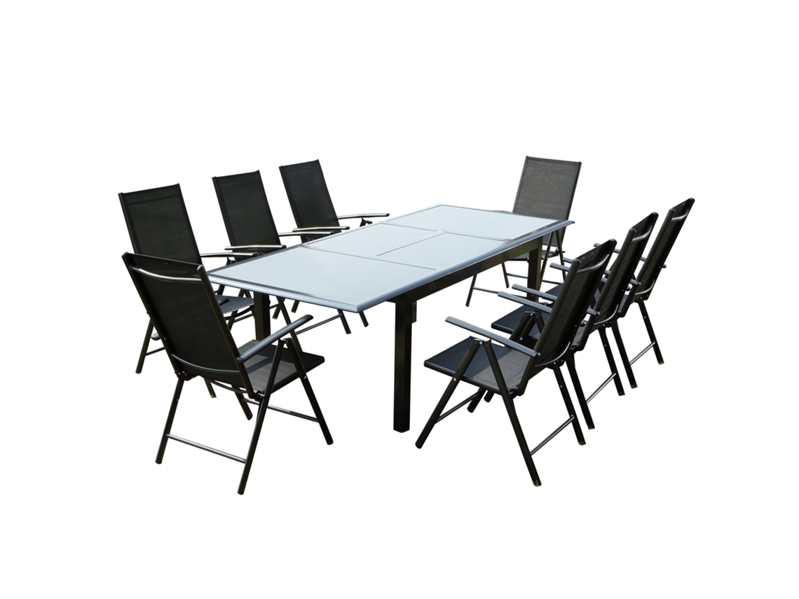 Conjunto de Jardín CONCEPT U Ravenne (Gris - Aluminio - 240x160x75 cm)