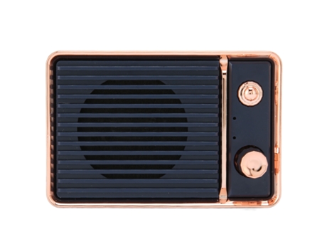 Mini altavoz inalámbrico BT portátil lindo duradero retro al aire libre viaje reproductor de música azul ZMDECQNA