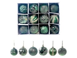 12 Bolas De Navidad De 5,99 Cm Para Decorar El Árbol, Con Caja Reutilizable Para Fiestas Y Celebraciones.
