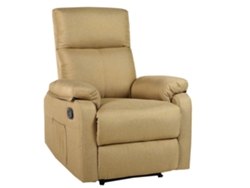 Ecode® sillón reclinable manual de tela lavable calor lumbar y USB de carga