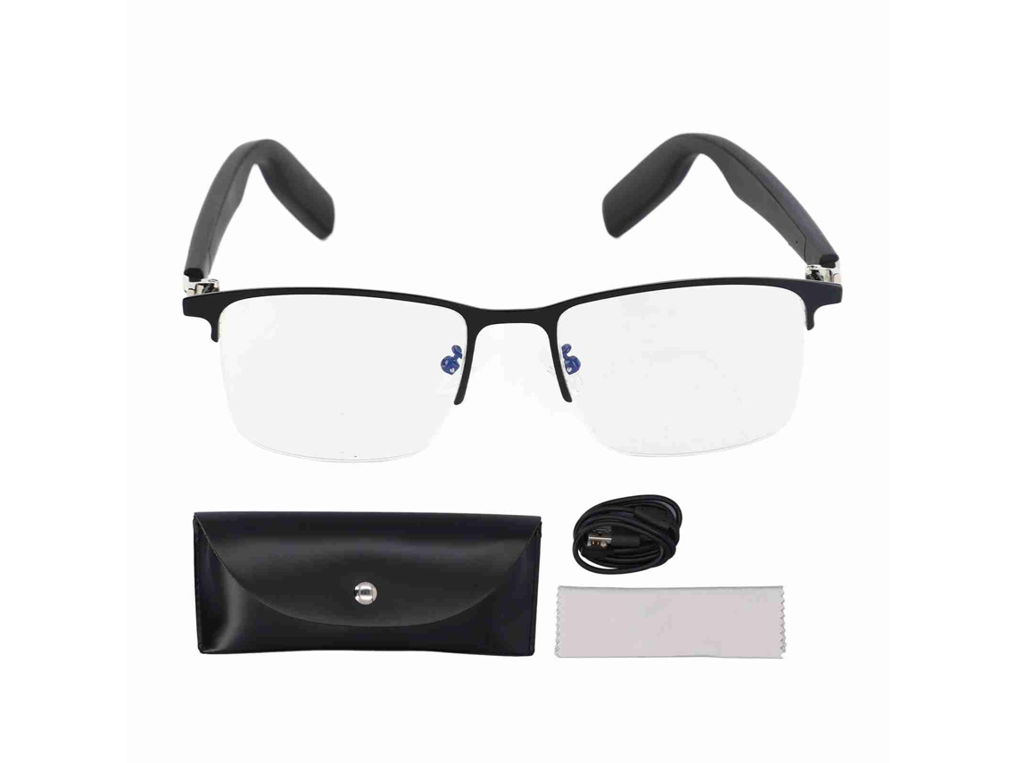 Gafas Inteligentes Tr90 Con Filtro De Luz Azul Y Auriculares Bluetooth Táctiles Para Deportes Al Aire Libre - Negro