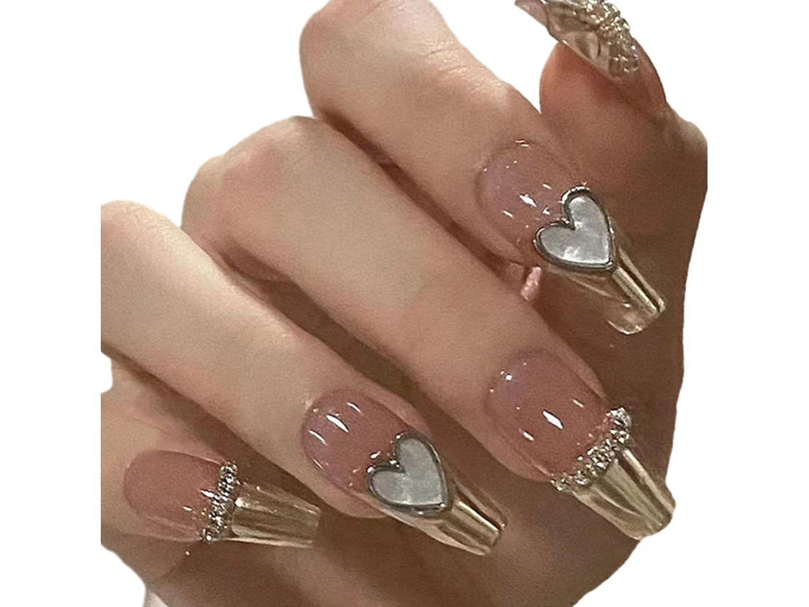 Set de manicura con uñas postizas largas y removibles para decoración. NEVEANCE
