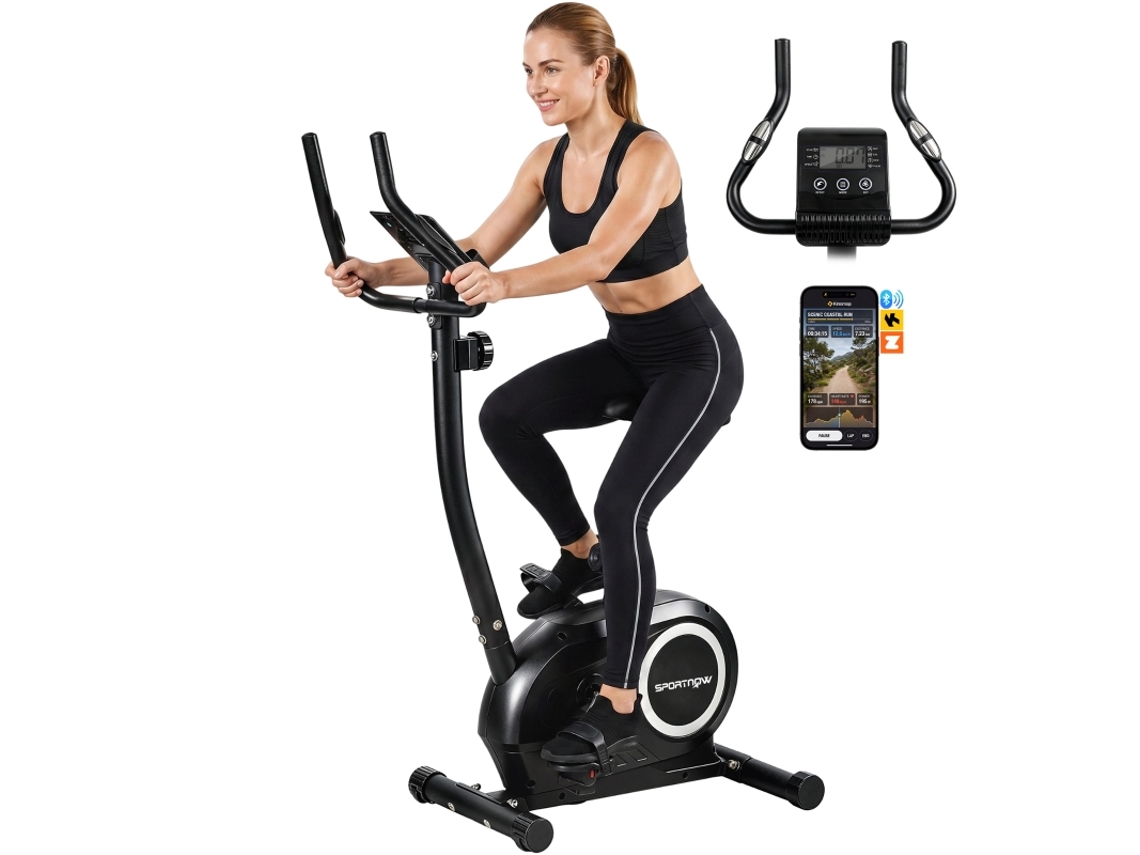 Bicicleta Estática Resistencia Magnética Sensor Frecuencia Cardíaca Soporte