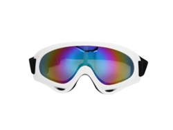 Gafas de esquí unisex resistentes al viento para deportes al aire libre, motociclismo, ciclismo, adultos y niños, montura blanca, lentes de color.