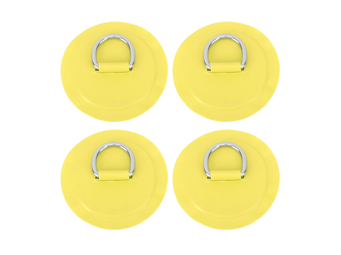 2026rebe-parche Anillo D Redondo Ligero De Pvc Para Barco Hinchable Tabla De Surf Paddleboard 4 Piezas Amarillo