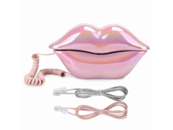 Teléfono Eléctrico Pink Lips Wx-3016 Con Función De Almacenamiento De Números De Moda.