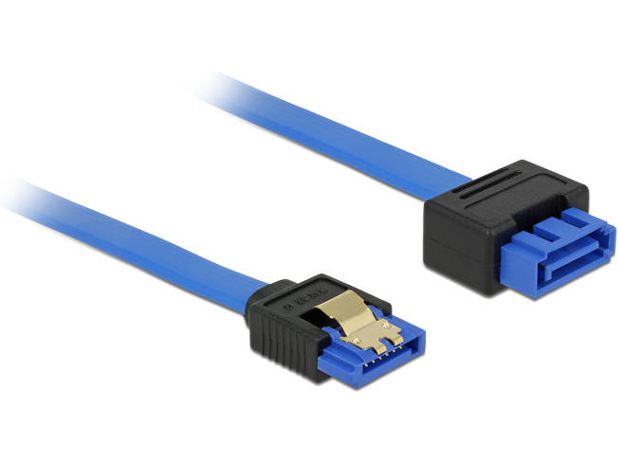Cable SATA DELOCK (SATA - 2 m - Negro)