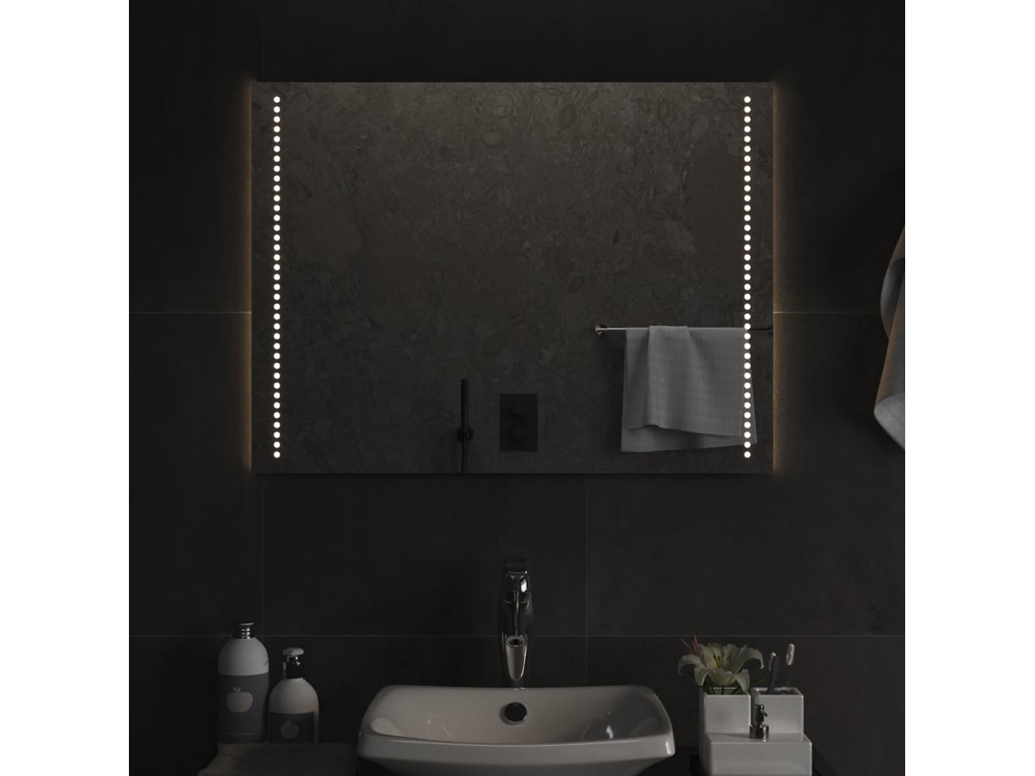 Espejo de Pared para Baño con Luces Led 60 x 80 cm
