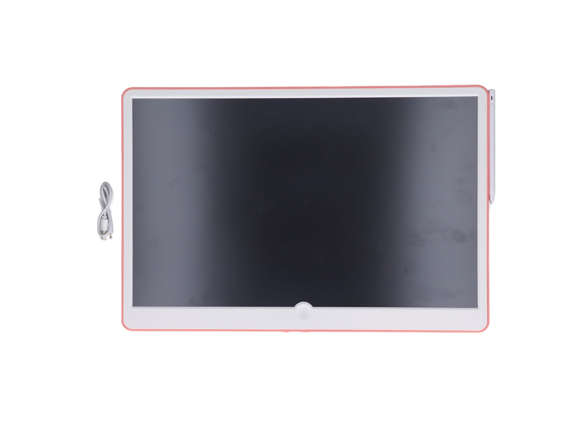 2026-tableta De Escritura Lcd Borrador Pantalla Grande Tablero Electrónico De Dibujo Portátil Con Lápiz Para Niños Niñas Rosa Y Blanco