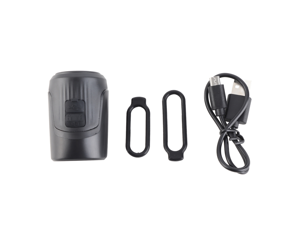 Timbre De Bicicleta 125db Claxon Eléctrico Antirrobo Carga Usb Alarma Resistente Al Agua Para Ciclismo De Montaña