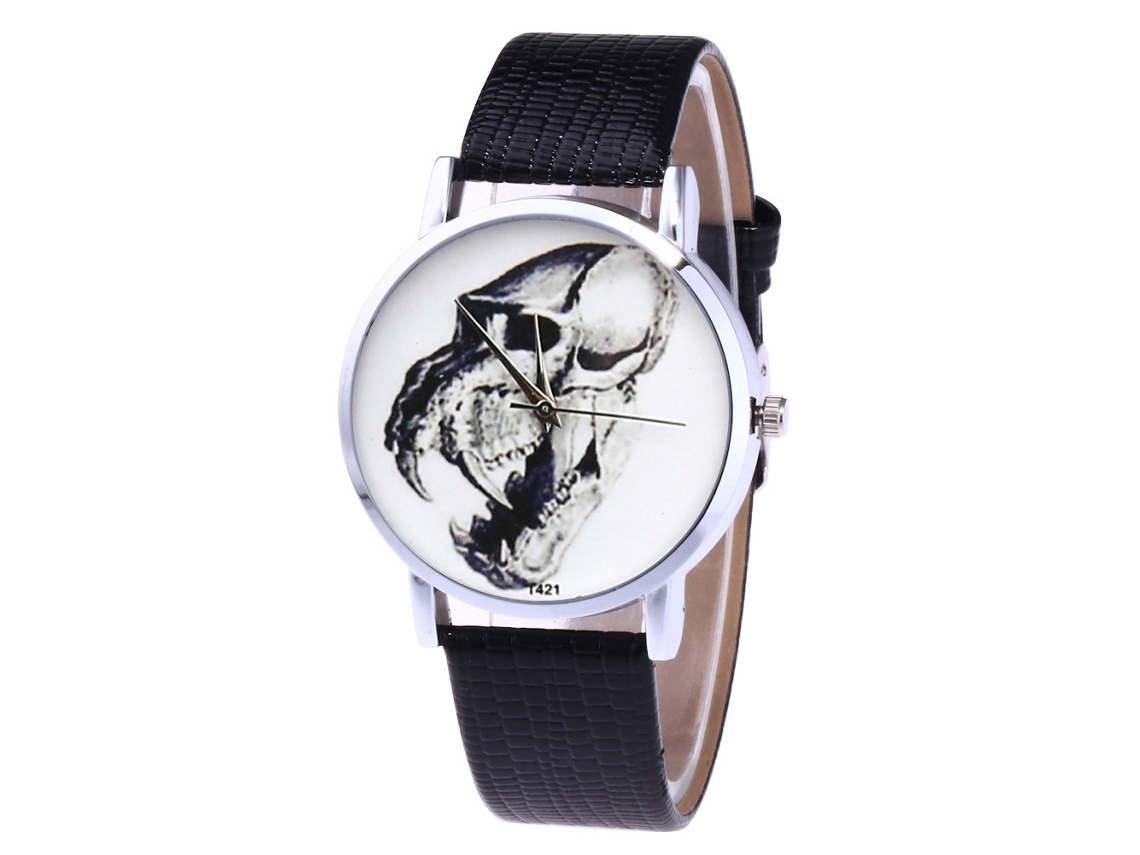 Reloj De Cuero Pu Unisex Moda Casual Quartz Zhoulianfa T421-yx (negro)