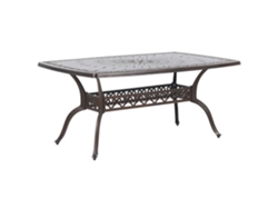 Mesa de comedor para 6 personas BELIANI Lizzano de Aluminio Marrón 102x165x72