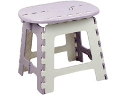 Silla plegable de plástico morado, de 42 cm, para uso interior/exterior.
