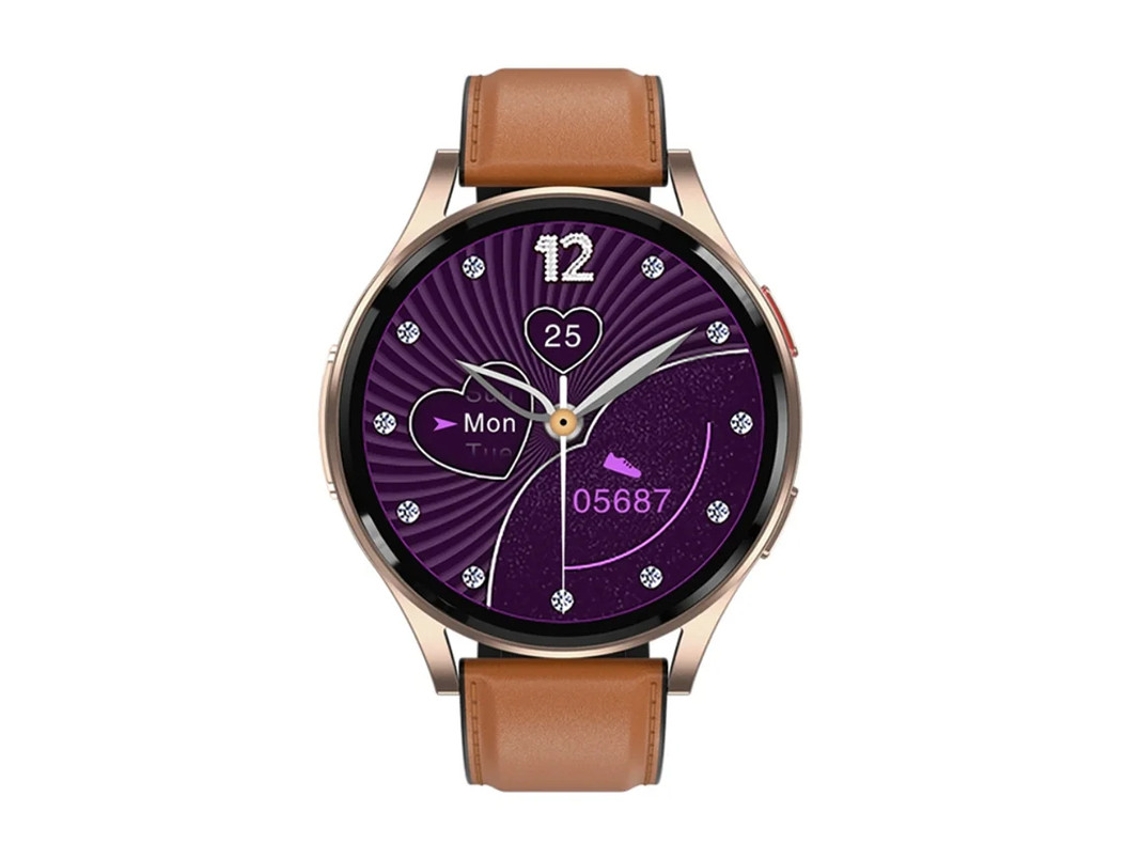 Reloj Inteligente Con Llamada Bluetooth Reproducción De Música Alertas De Notificación Y Monitoreo De Ecg Marrón Yizhood