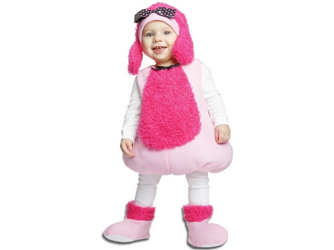 Disfraz de Niña DISFRAZZES Perrito Caniche Rosa Para Bebé Y Niña (Talla: 3 a 4 años)