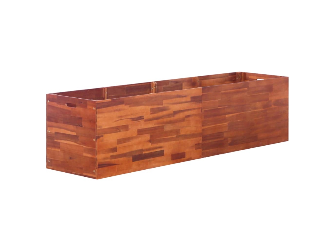 Jardinera elevada de madera de acacia de 200 x 50 x 50 cm, DKD Home Decor