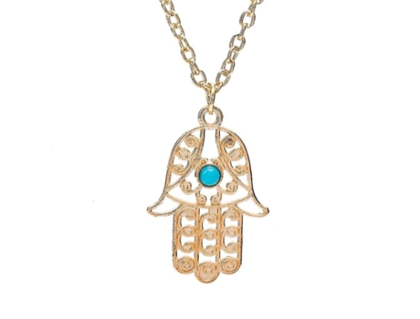 Collar colgante de mano hamsa hamsa bohemio para mujeres estética