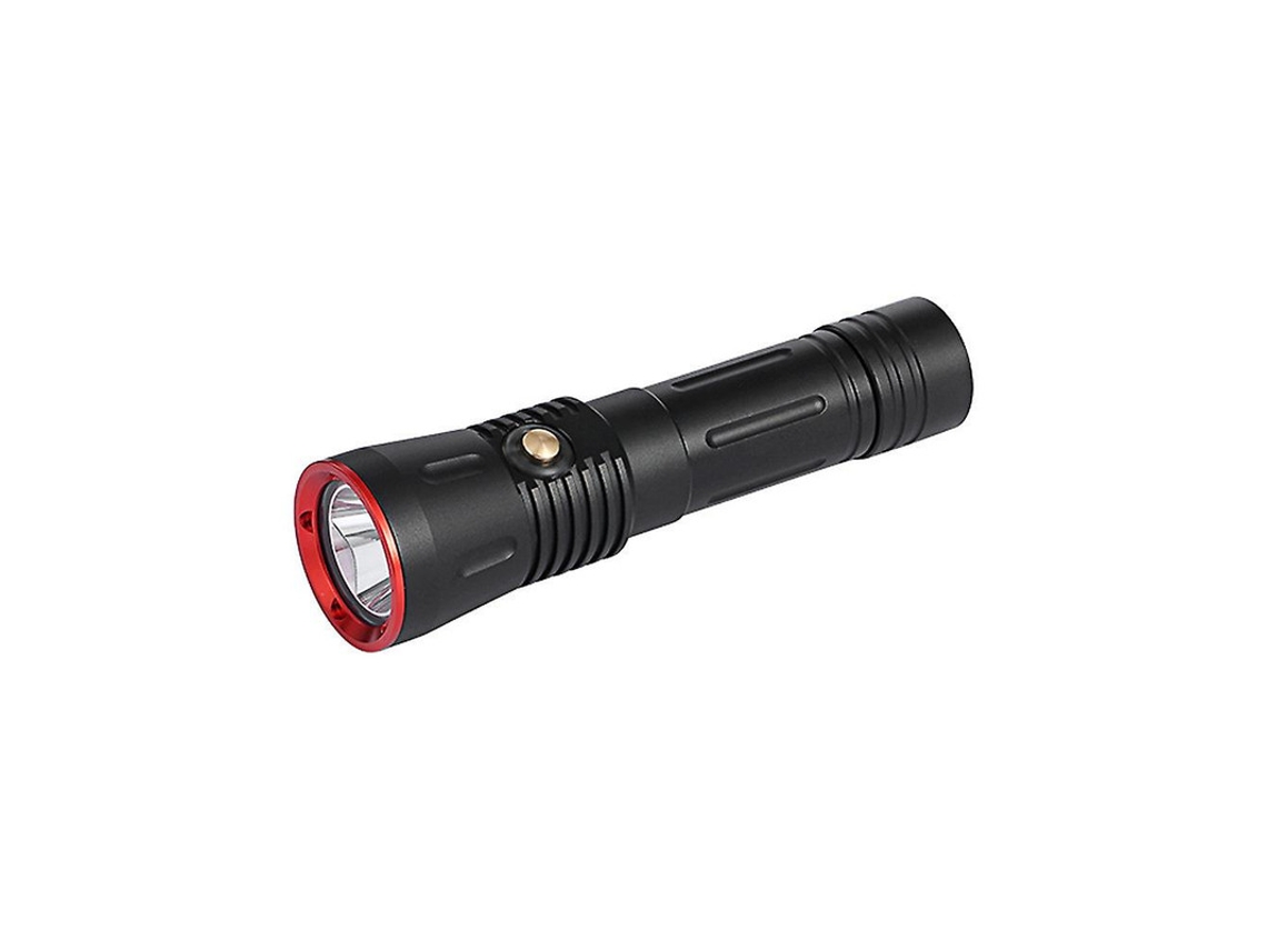 Linterna de buceo Yizhood de 3000 lm con atenuación manual y batería IPX8 para buceo, pesca y camping, color negro