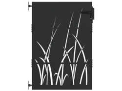 Puertas Vidaxl de acero negro (105 x 125 cm)