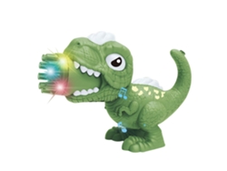 Máquina de burbujas de dinosaurio 2026 con 9 agujeros, música y luces - Juguete para exteriores