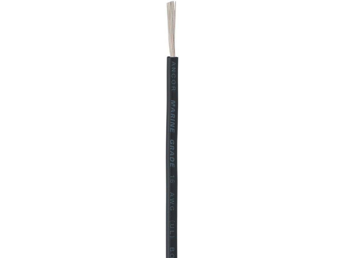 Cabo ANCOR Tinned Cooper Wire 16 Awg/2 Negro