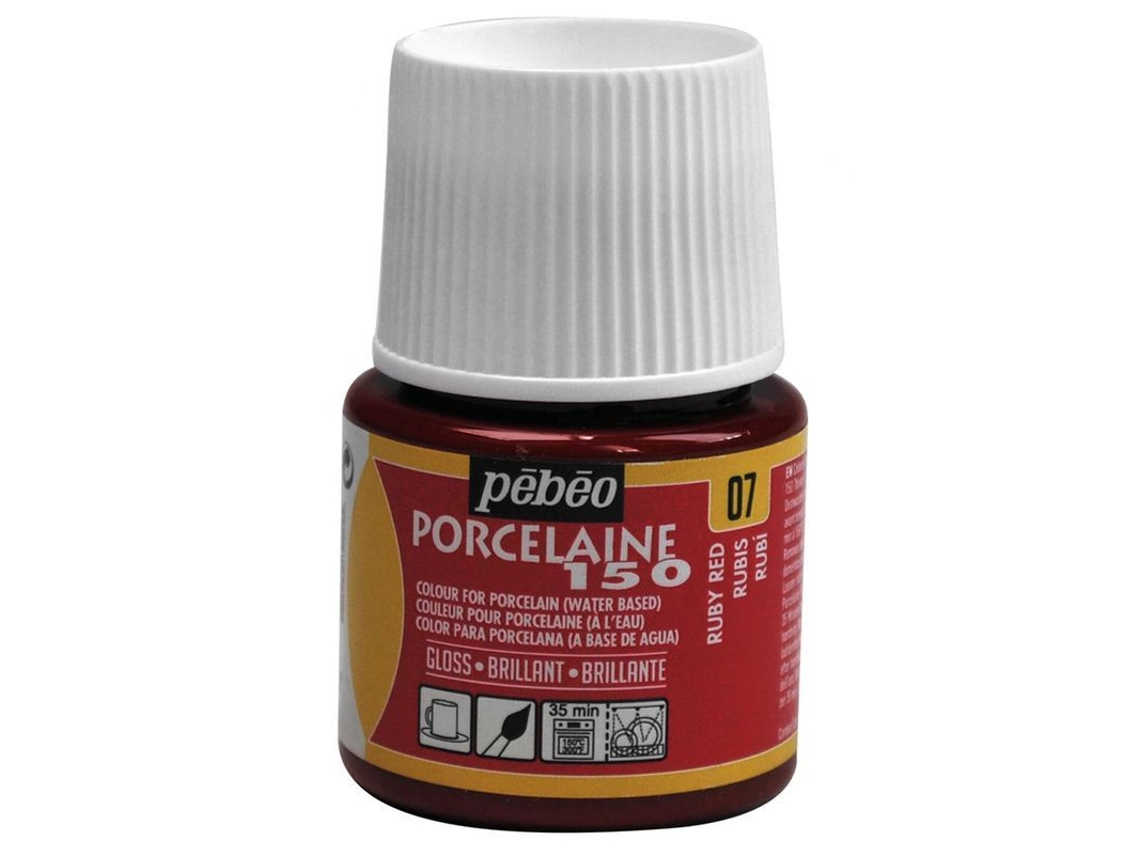 Pintura al Agua para Porcelana Rubí Brillante PÉBÉO (45 ml)