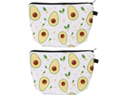 Neceser De Maquillaje De 2 Piezas Con Diseño De Aguacate Para Guardar Cosméticos Y Artículos De Aseo Personal.