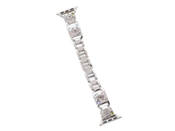 Pulsera metálica FWINL para Apple Watch de 46/49/45/44 mm con diamantes - Happy Zoo
