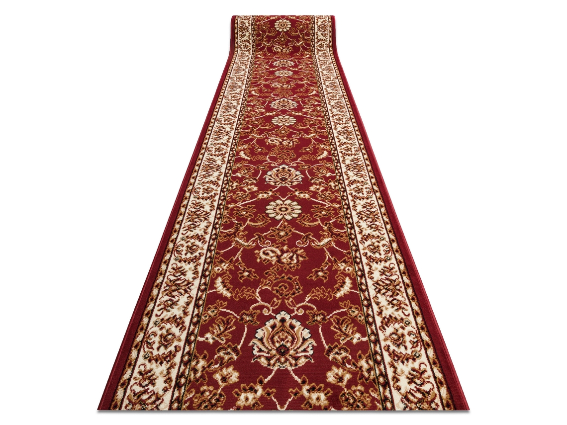 Alfombra de Pasillo Bcf Morad Klasyk Clásico Burdeos 100 cm