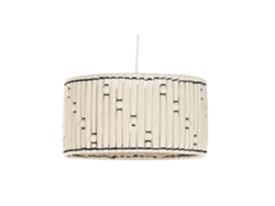 Lampara Techo Algodon Yute Nudo Natural 39x39x21cm