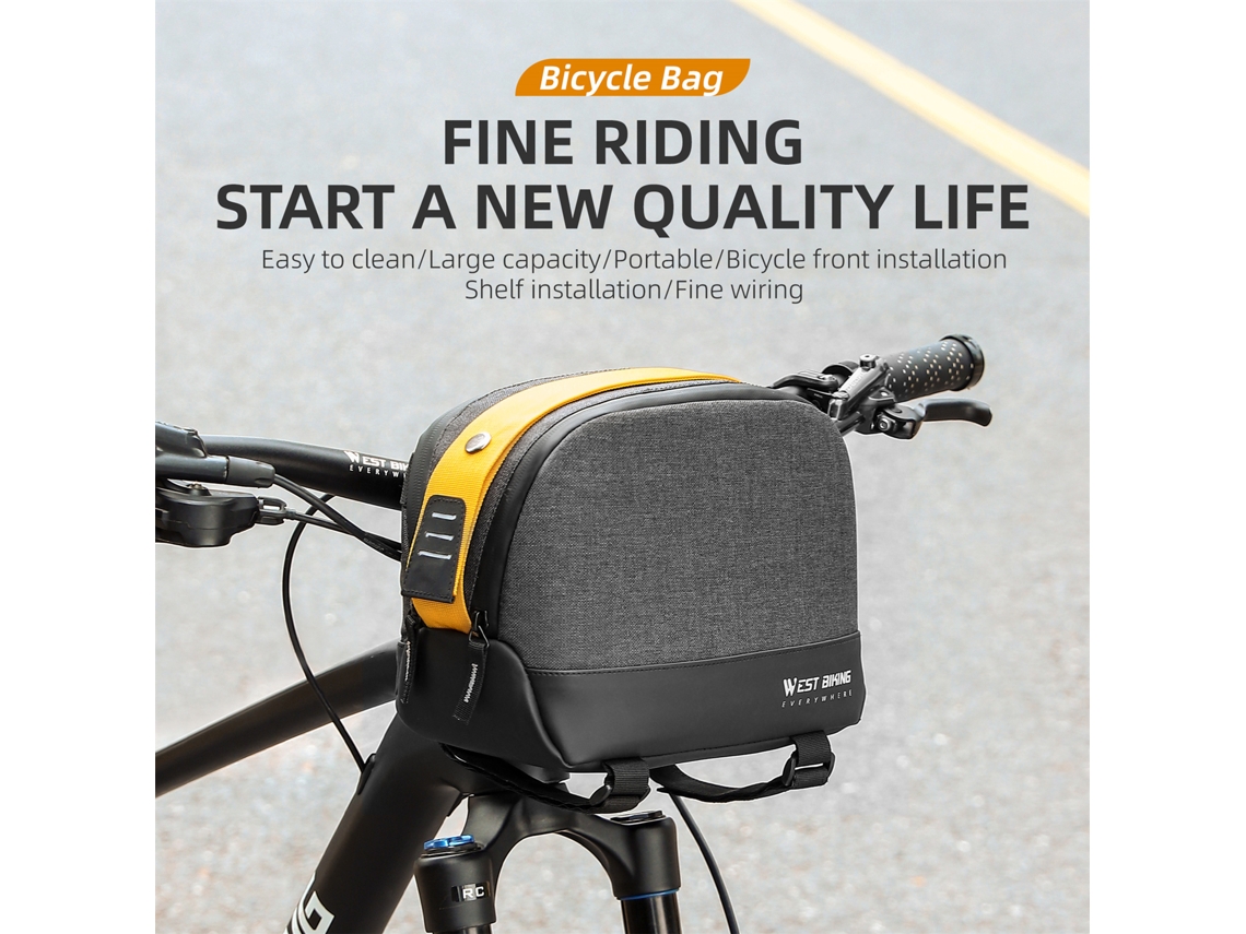 Bolsa Multifuncional Práctica Para Bicicleta, Gran Capacidad De 4 Litros, Resistente Al Desgaste, Para La Parte Delantera Y Trasera.