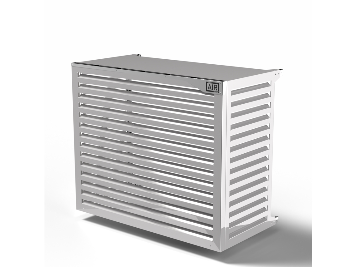Cubierta Para Bomba De Calor - Big Blade - Blanco - Fijación Mural Talla Xxl (l 135cm - H 112cm - D 68cm) - Box Air Klima