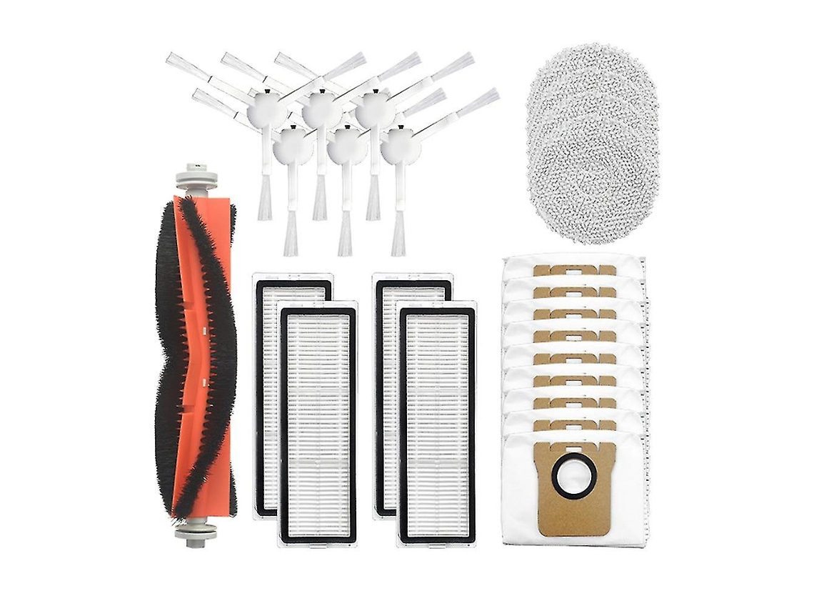 Kit de accesorios de 24 piezas, cepillo lateral lavable, filtro HEPA, paño de fregona