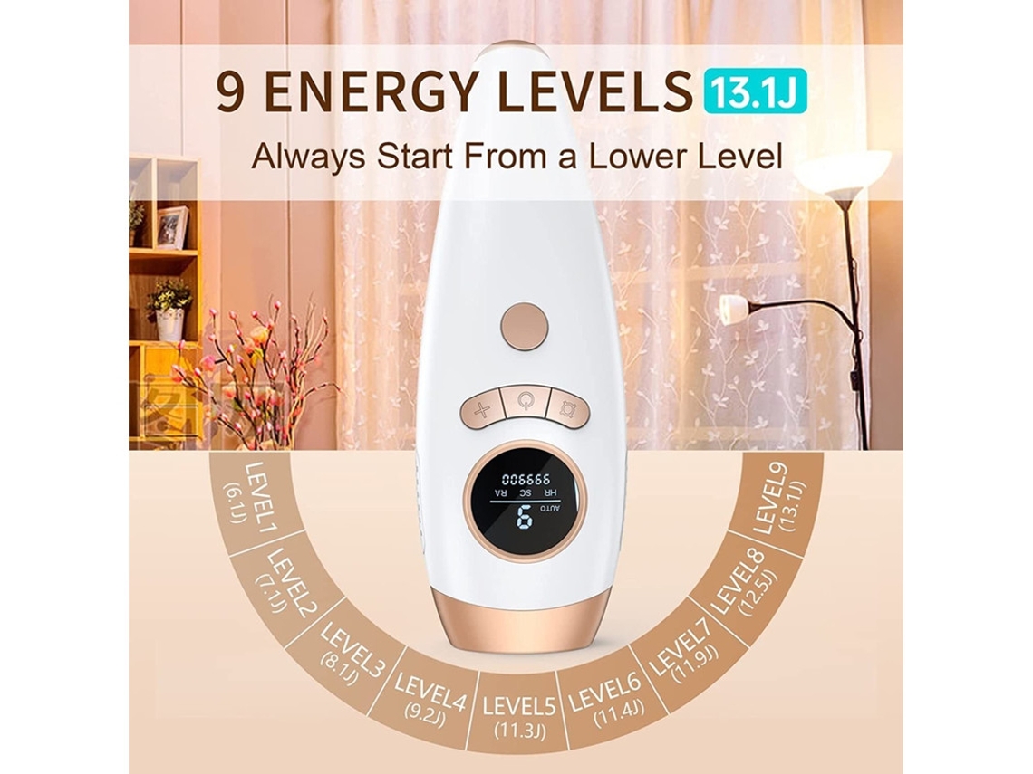Depiladora de luz pulsada YIZHOOD Dlp115 blanca