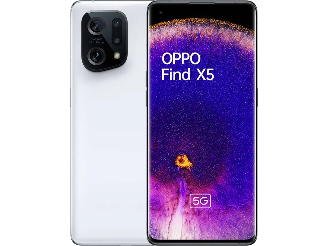 Smartphone OPPO Find X5 (6.55'' - 8 GB - 256 GB - Blanco)