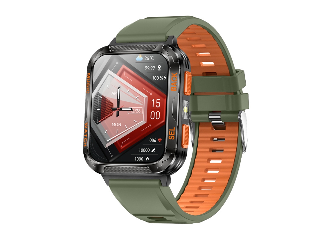 (verde-naranja) Reloj Inteligente Deportivo Con Memoria De 512 Mb, Compatible Con Auriculares Tws.