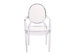 Sillón miniatura de plástico de ATS para casas de muñecas, escala 1/6, accesorio de mobiliario (transparente).