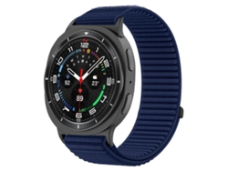 Bracelete Para Samsung Galaxy Watch 8 / 8 Classic - Nylon Trançado Com Fecho De Velcro - Azul