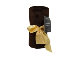 Manta Suave Marrón Oscuro 150x200Cm-BOD HOME