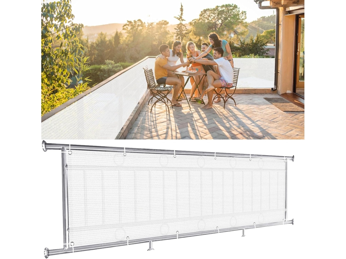 50 X 200 Cm, Pantalla Privacidad, Hdpe, Protección Uv, Opaca, Para Balcón