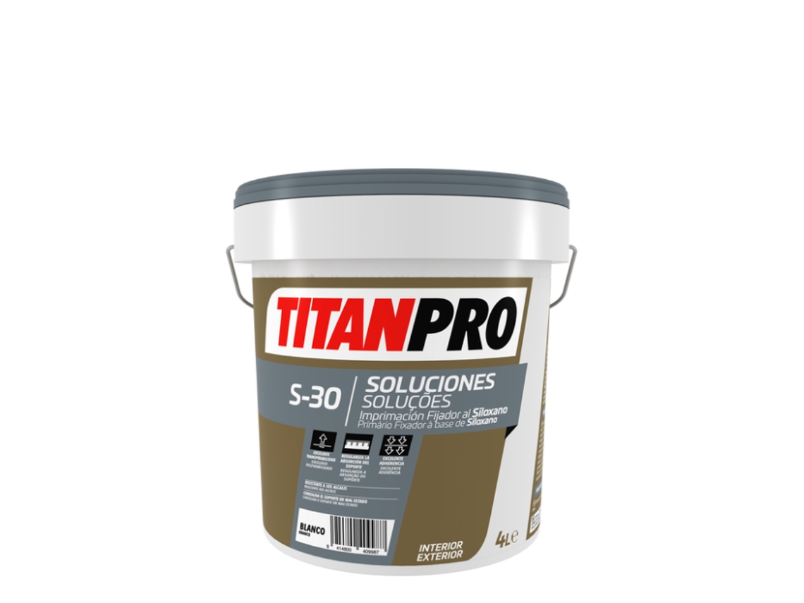 Imprimación fijadora de siloxano Titanpro S-30 10lt