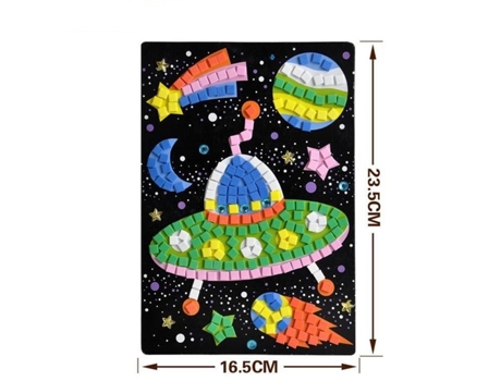 Hecho a mano 3d niños mosaico diy pegatinas de cristal arte - espuma eva juguetes educativos creativos7 SLOWMOOSE