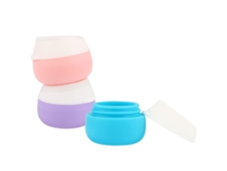 Paquete De 3 Tarros De Silicona Para Crema De 20 Ml Con Tapas Portátiles A Prueba De Fugas Para Maquillaje, Loción Y Champú.