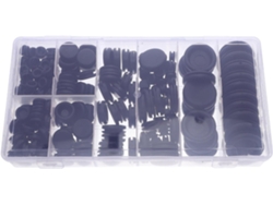 200piezas Pasacables Goma Cables Surtido Tapones Negros