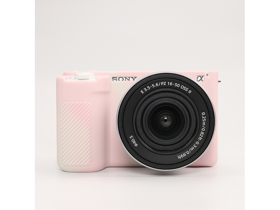 Funda de silicona para Sony ZV-E10 II / ZV-E10M2, Gertiz Blanco Rosa