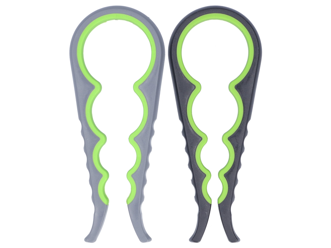 2 Abridores De Botellas Y Frascos Multifuncionales 4 En 1, Antideslizantes, Para Cocina (negro, Verde, Gris, Verde)