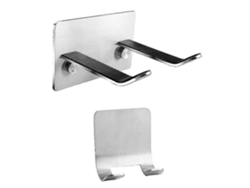 2 soportes de pared para secador de pelo, organizador de acero GOKOCO